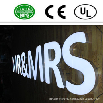 Kundengebundene LED-Front beleuchtete Acrylkanal-Buchstabe-Zeichen